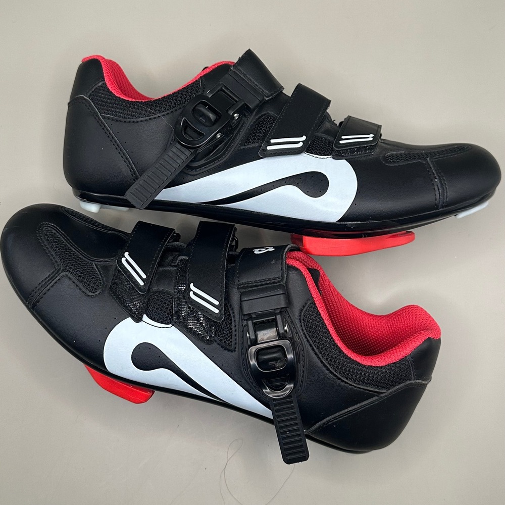 Peloton Cycling Shoes Unisex 40 Black White Red Look Delta Cleats Indoor Spin